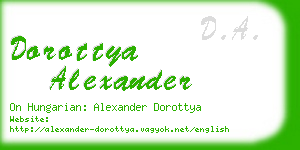 dorottya alexander business card